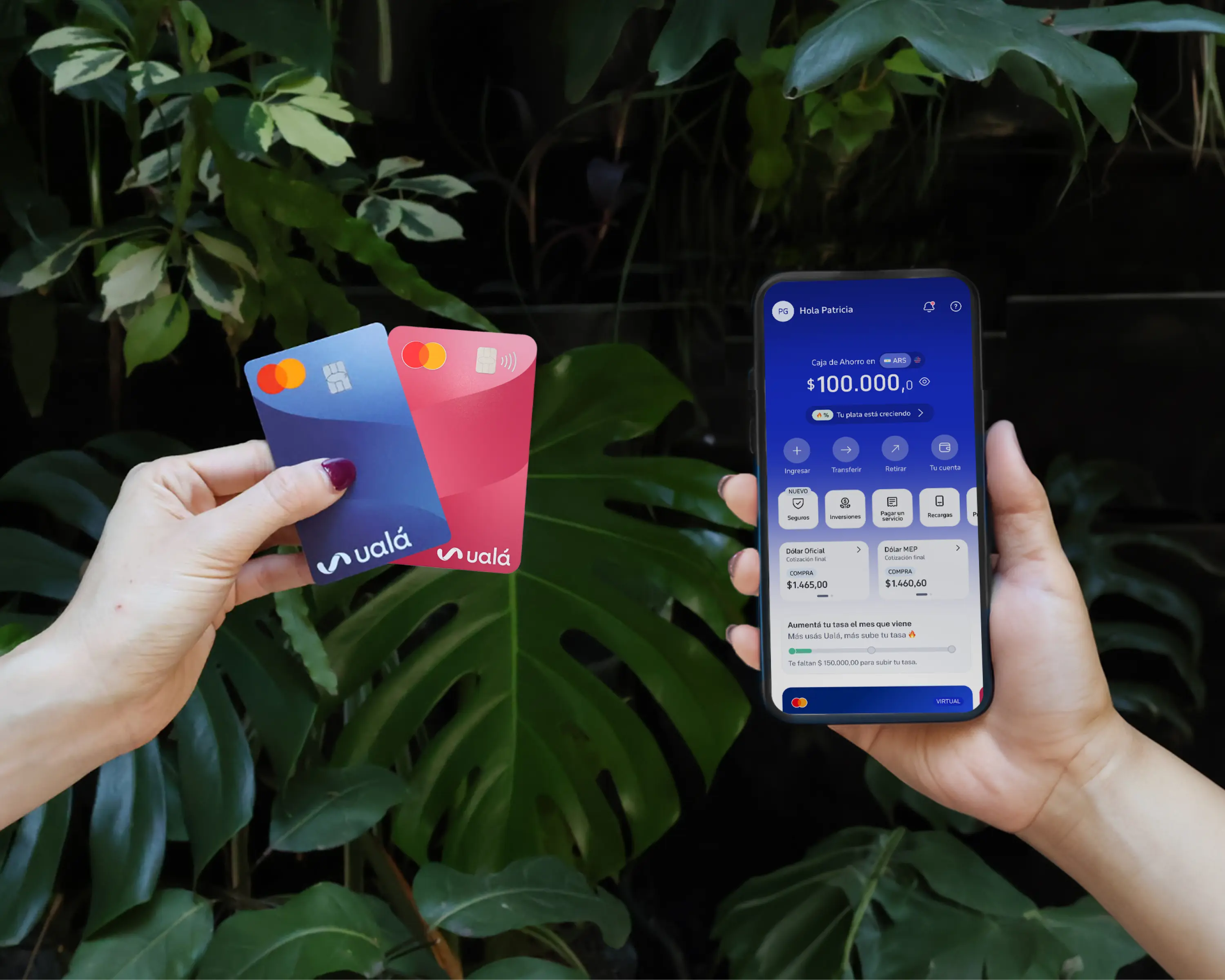 Imagen del ecosistema de Ualá, la tarjeta de crédito, prepaga y app